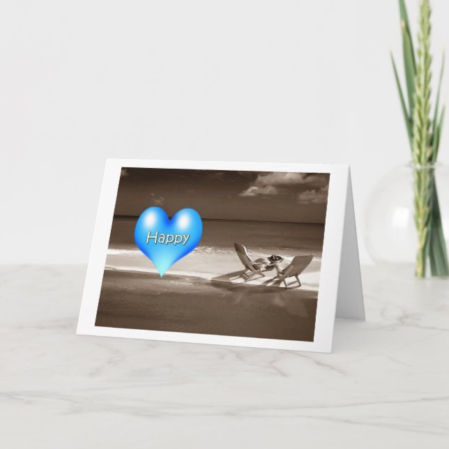 FRÅN BEACH-LYCKLIG HELGDAG/NEW ÅR HELGKORT (Framsida)