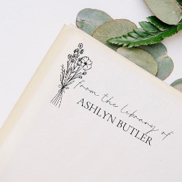 Från Bibliotek av det anpassade namnet Wood Frimär Stämpel