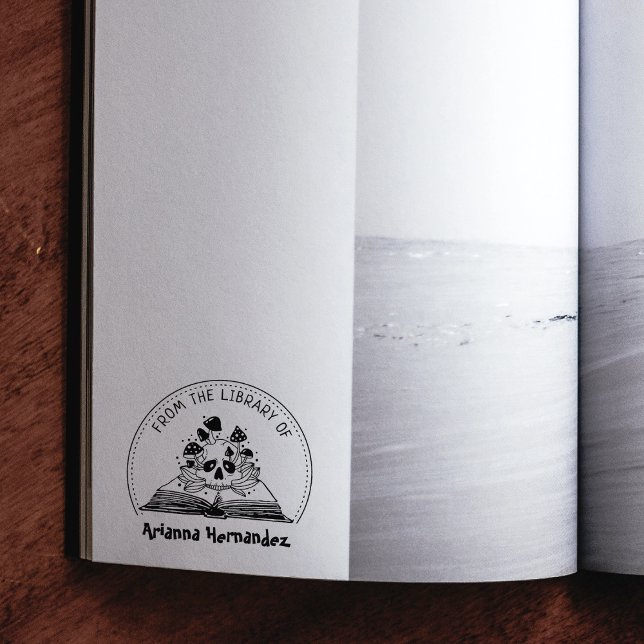 Från Bibliotek av, Mystic Mushroom Skull Stämpel (Skapare uppladdad)