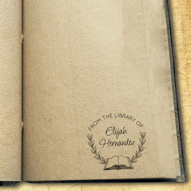 Från Bibliotek, Botaniska Bok Stämpel (Skapare uppladdad)