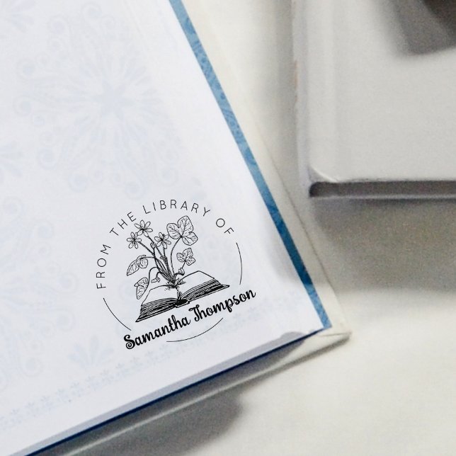 Från Bibliotek, Botaniska Bok Stämpel (Skapare uppladdad)