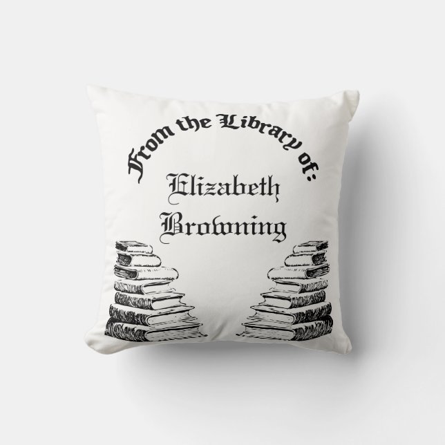 Från Bibliotek i Anpassningsbar Pillow Kudde (Framsida)