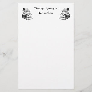 Från Bibliotek i Bokar Anpassningsbar Stationery Brevpapper
