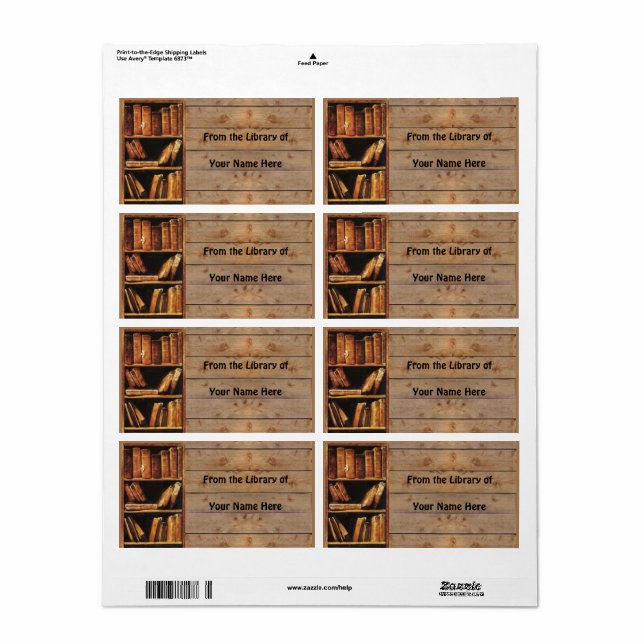 Från Bibliotek i (ditt namn) Fraktsedel (Helt Ark)