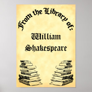 Från Bibliotek i gammal Bokar Anpassningsbar 10x14 Poster