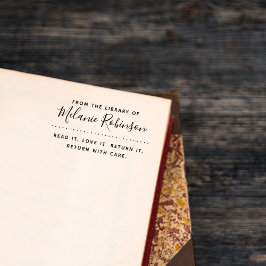 Från Bibliotek i Namn läste man det Kärlek och åte Självfärgande Stämpel