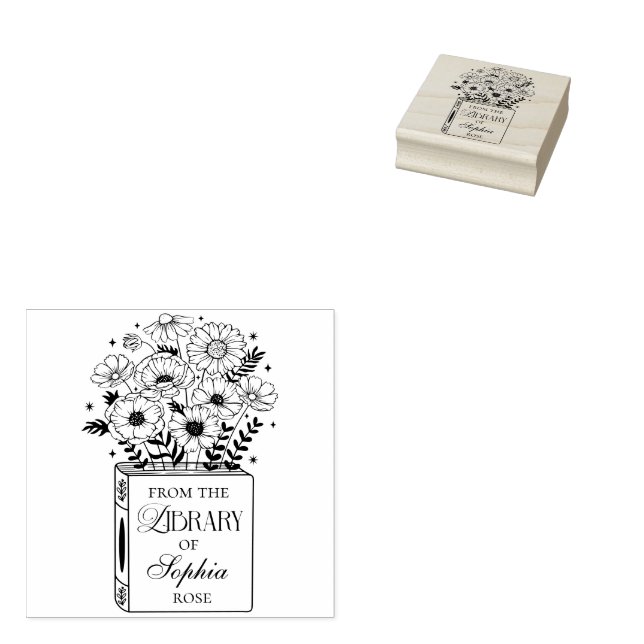 Från Bibliotek i Namn med enkel skrift Stämpel (Stämplad)