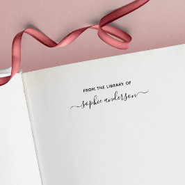 Från Bibliotek i Trendig Script Namn Självfärgande Stämpel