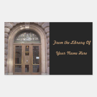 Från Bibliotek på Bok-etiketter som kan användas a Rektangulärt Klistermärke