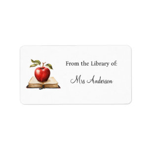 Från Bibliotek på etiketterna, Bibliotek Stickers Adressetikett