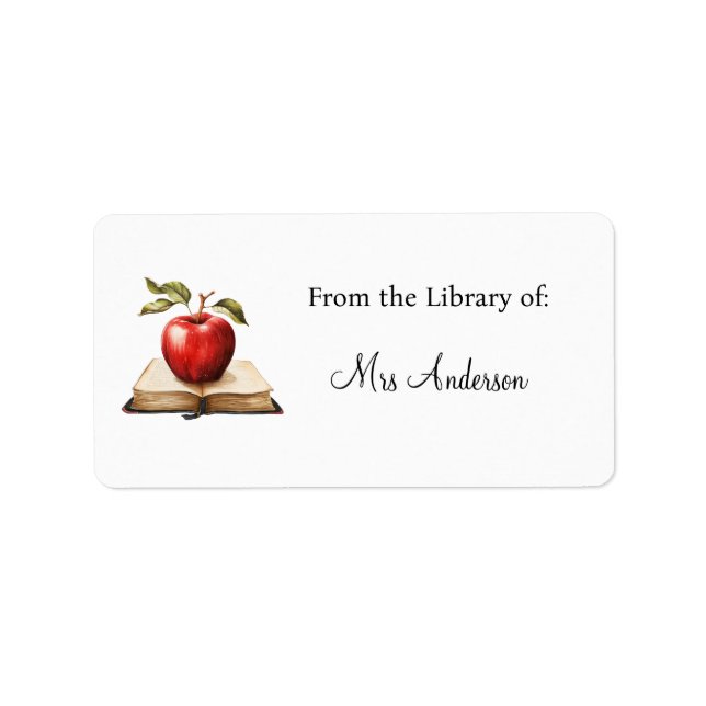 Från Bibliotek på etiketterna, Bibliotek Stickers Adressetikett (Framsidan)