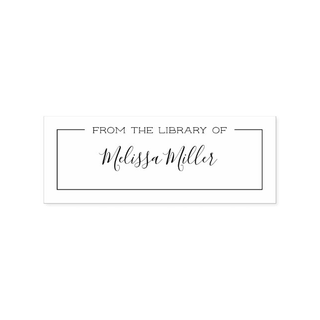 Från bibliotek vid personlig bok frimärke stämpel (Tryck)