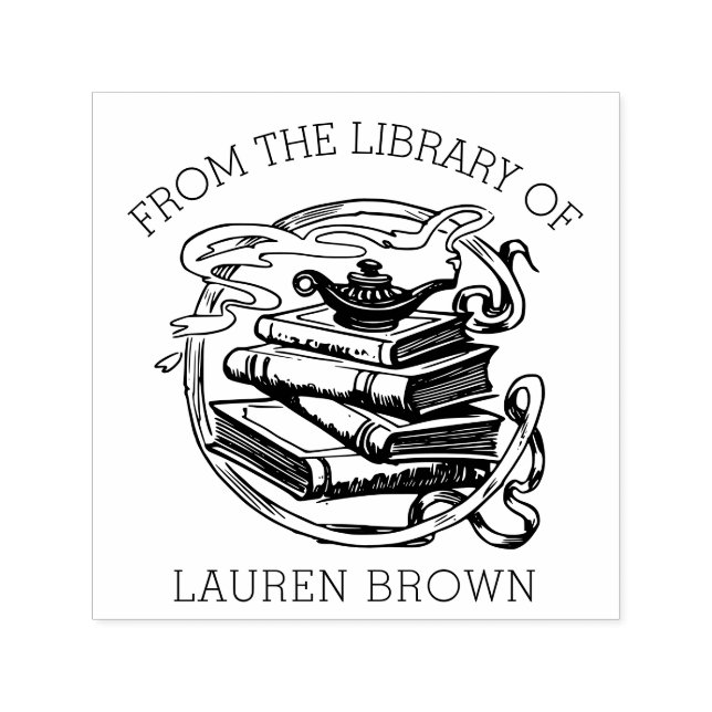 Från Biblioteket ExLibris Denna Bok Tillhör Självfärgande Stämpel (Design)