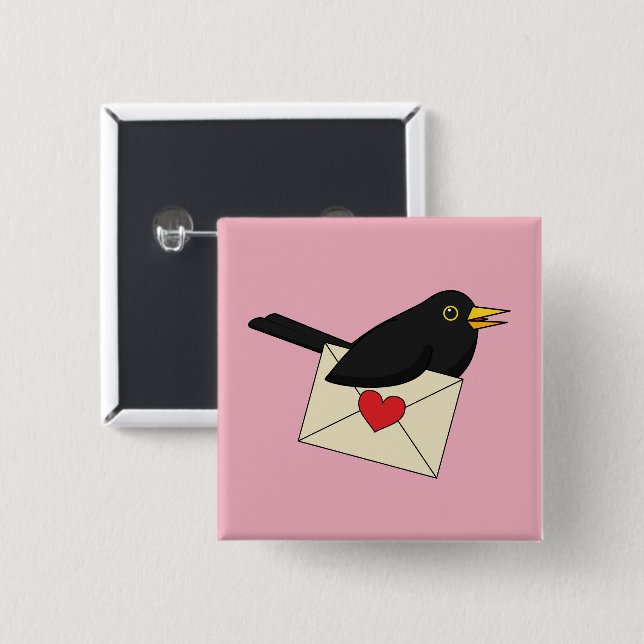 Från Blackbird med Kärlek Knapp (Framsida & baksida)