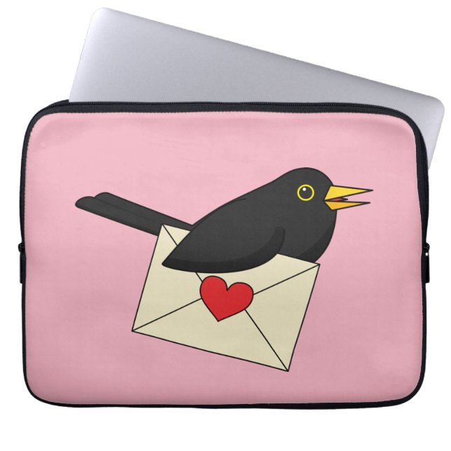 Från Blackbird med Kärlek Laptop Fodral (Framsidan)