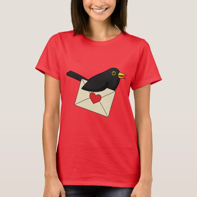 Från Blackbird med Kärlek T Shirt (Framsida)
