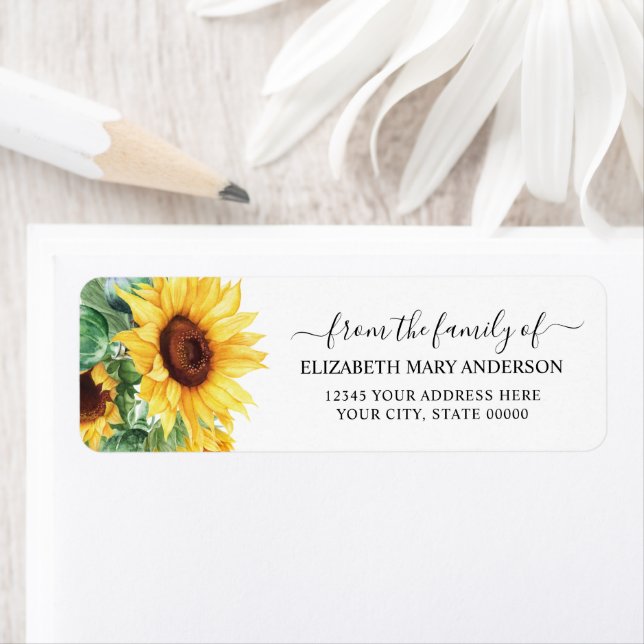 Från Blommigten Familjefärgad minnessolros Returadress Etikett (Insitu)
