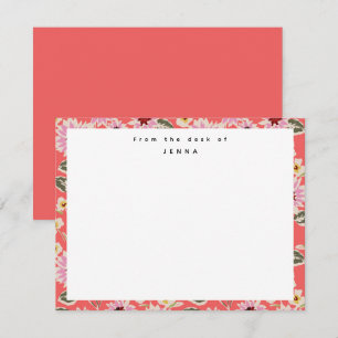 Från Blommönstrets skrivbord Anteckningskort