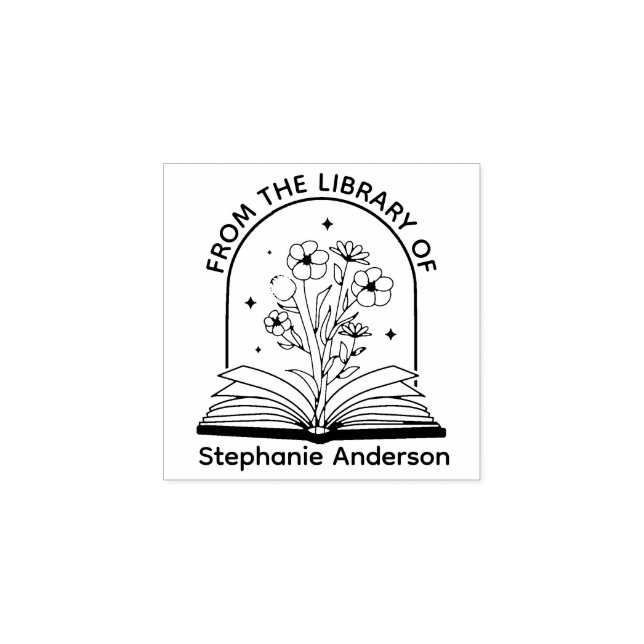 Från bokplattans Bibliotek Stämpel (Tryck)