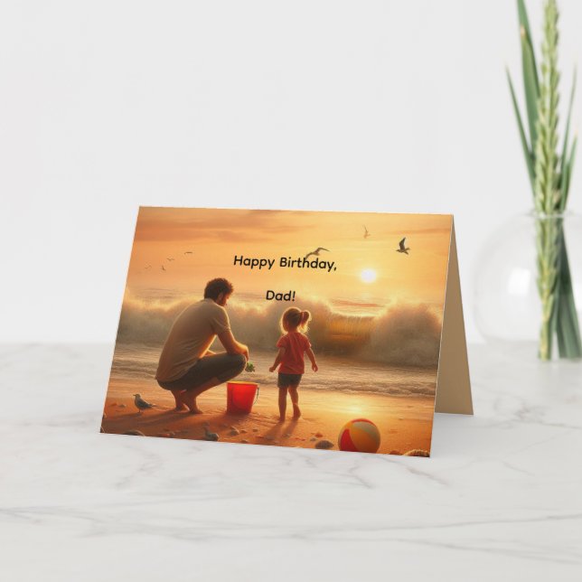 FRÅN BÖRJAN - PAPPA BIRTHDAY CARD TACK KORT (Framsida)