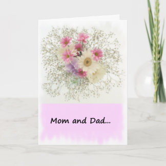 Från Bride till Mamma och Pappa Tack Kort
