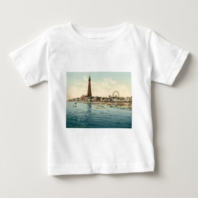 Från centralpir Blackpool, England Tee (Framsida)