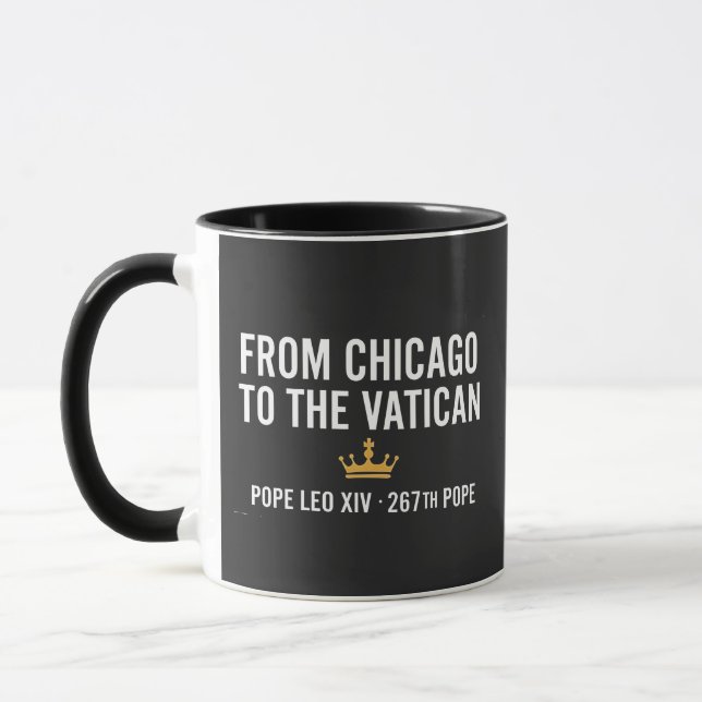 Från Chicago till Vatikanpåven Leo 267:e Mugg (Vänster)