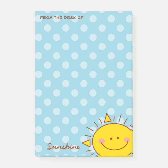 Från Cute Little Lycklig Sunshine Doodle Post-it Block (Framsida)