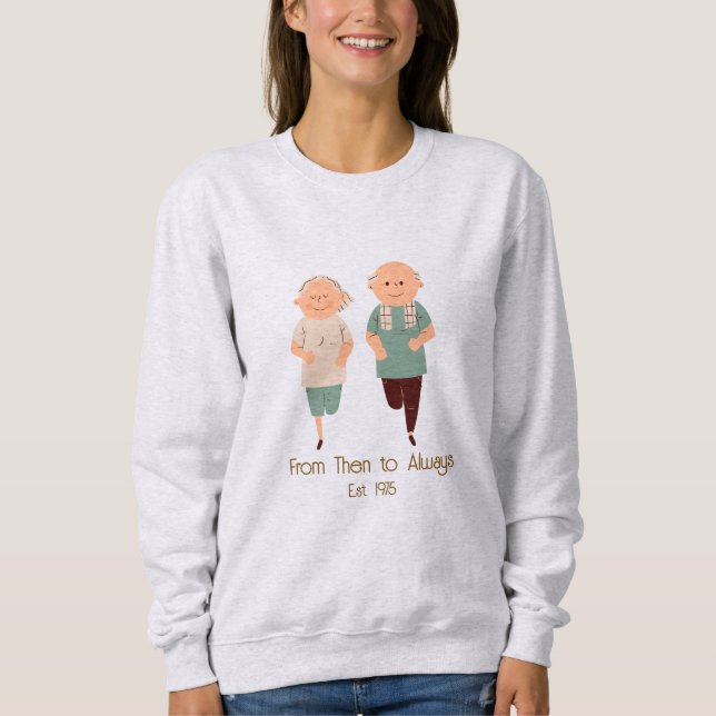 ''Från då till alltid'' Anpassat år Romantiskt  T Shirt (Framsida)