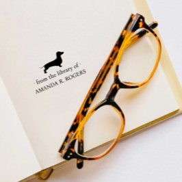 FRÅN DACHSHUND HUND ÄLSKARE LIBRARY STÄMPEL