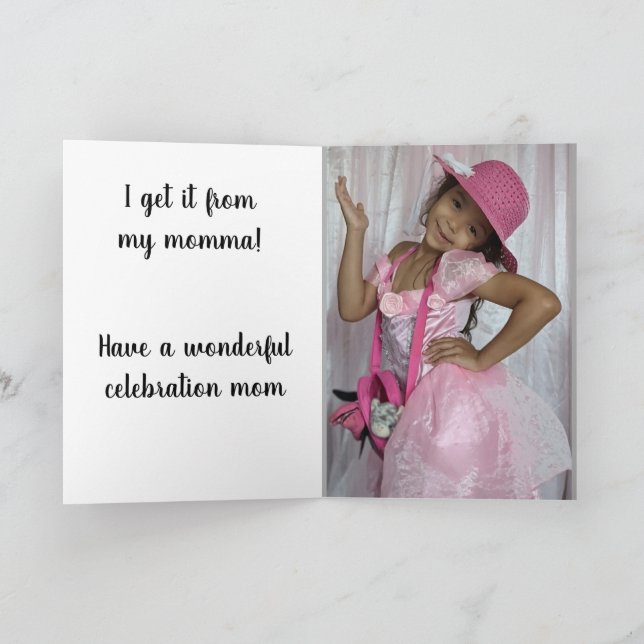 FRÅN DAUGHTER MORS DAG-kort Kort (Inuti)