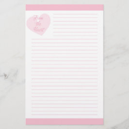 Från de fodrade hjärtarosorna brevpapper