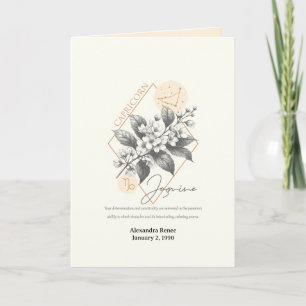 Från december till januari Födelsedag Flower Anpas Kort