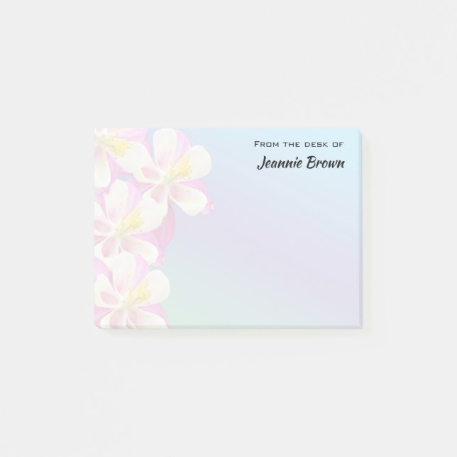 Från deket av vackra kolumbine Flowers Post-it Block (Framsida)