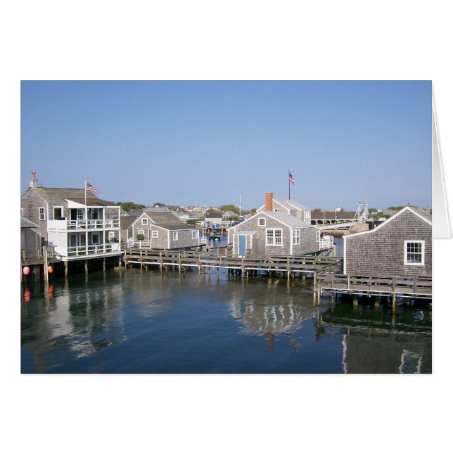 Från den raka hamnplatsen hälsningskort (Framsidan Horizontal)