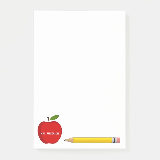 Från den röda äppellärarens skrivbord post-it block (Framsida)