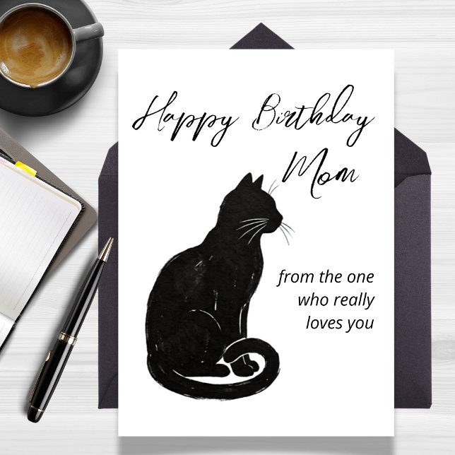 Från Den Som Verkligen Älskar Dig Katt Födelsedag Kort (From the One Who Really Loves You Cat Birthday Card)