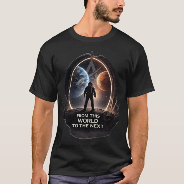 Från denna världen till nästa — Interplanetär resa T Shirt (Framsida)