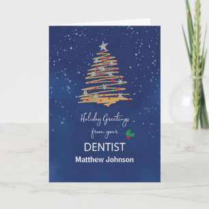 Från Dentist Julgran Anpassade Namn Kort