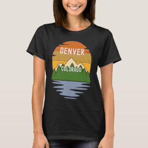 Från Denver Colorado Vintage Sunset T Shirt