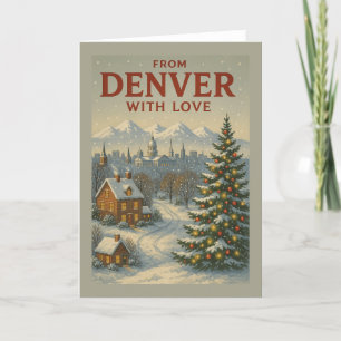 Från Denver med Kärlek Flat Helgdag Card Helgkort