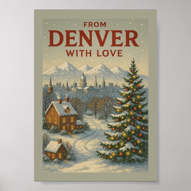Från Denver med kärlek julplansch  Poster (Framsidan)