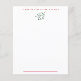 Från Desk of Brev från Santa Letterhead