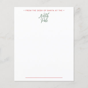 Från Desk of Brev från Santa Letterhead