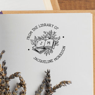 Från det antika botaniska bibliotekets första saml stämpel