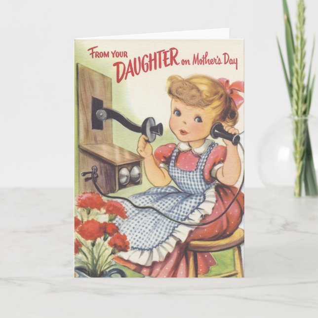 Från din dotter på mors dag kort (Framsida)