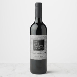 Från din favorit anställd Rolig vinetikett Vinflaska Etikett