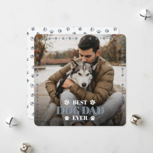 Från din hund Foto Slate Grå Platt Hund Pappa Far Julkort