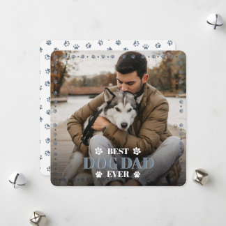 Från din hund Foto Slate Grå Platt Hund Pappa Far Julkort