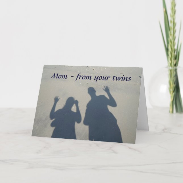 FRÅN DIN TWILLINGAR MAMMA PÅ DIN BIRTHDAY KORT (Framsida)
